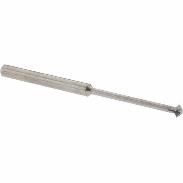 Accupro - 1/8° 1/8" Cut Diam, 0.062" Cut Width, 1/8" Shank, Solid Carbide Double-Angle Cutter - Industrial Tool & Supply