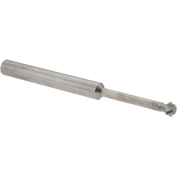 Accupro - 1/4° 1/4" Cut Diam, 1/8" Cut Width, 1/4" Shank, Solid Carbide Double-Angle Cutter - Industrial Tool & Supply