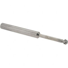 Accupro - 1/4° 1/4" Cut Diam, 1/8" Cut Width, 1/4" Shank, Solid Carbide Double-Angle Cutter - Industrial Tool & Supply