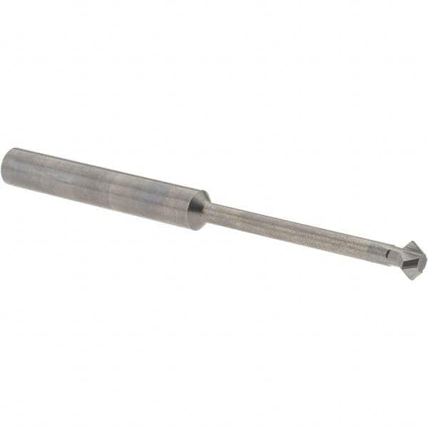 Accupro - 1/4° 1/4" Cut Diam, 1/8" Cut Width, 1/4" Shank, Solid Carbide Double-Angle Cutter - Industrial Tool & Supply