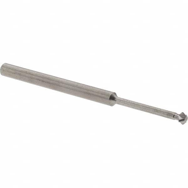 Accupro - 1/8° 1/8" Cut Diam, 0.062" Cut Width, 1/8" Shank, Solid Carbide Double-Angle Cutter - Industrial Tool & Supply