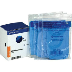 PRO-SAFE - Size L, 2 mil, Medical Grade, Powder Free Nitrile Disposable Gloves - Blue, Smooth, Ambidextrous - Industrial Tool & Supply