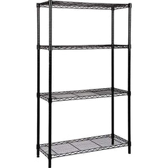 Quantum Storage - 4 Shelf Wire Shelving - Starter Unit - 24" Wide x 60" Deep x 74" High, - Industrial Tool & Supply