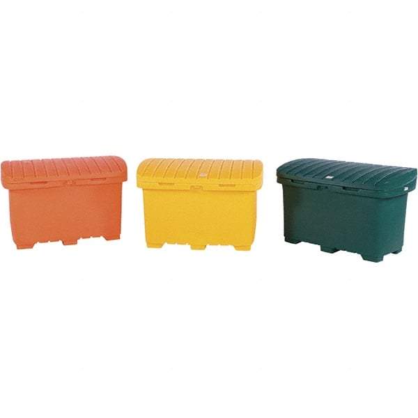 UltraTech - 15 Cu Ft, 350 Lb Load Capacity Green Polyethylene Tote Container - 48" Long x 31" Wide x 41.8" High, Lid Included - Industrial Tool & Supply