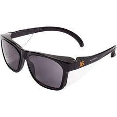 KleenGuard - Smoke Lenses, Framed Safety Glasses - Anti-Fog, Black Frame, Size Universal, Wrap Around - Industrial Tool & Supply