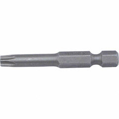 Wiha - T20 Power Bit - 1/4" Drive, 2" OAL - Industrial Tool & Supply
