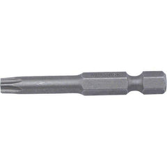 Wiha - T10 Power Bit - 1/4" Drive, 2" OAL - Industrial Tool & Supply