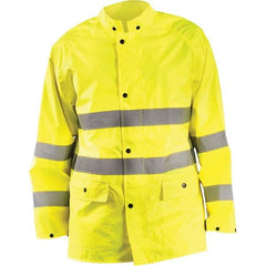 OccuNomix - Size S Hi-Viz Yellow Waterproof Jacket - Industrial Tool & Supply