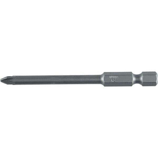 Wiha - PZ.2 Power Bit - 1/4" Drive, 2-3/4" OAL - Industrial Tool & Supply