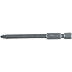 Wiha - PZ.2 Power Bit - 1/4" Drive, 2-3/4" OAL - Industrial Tool & Supply