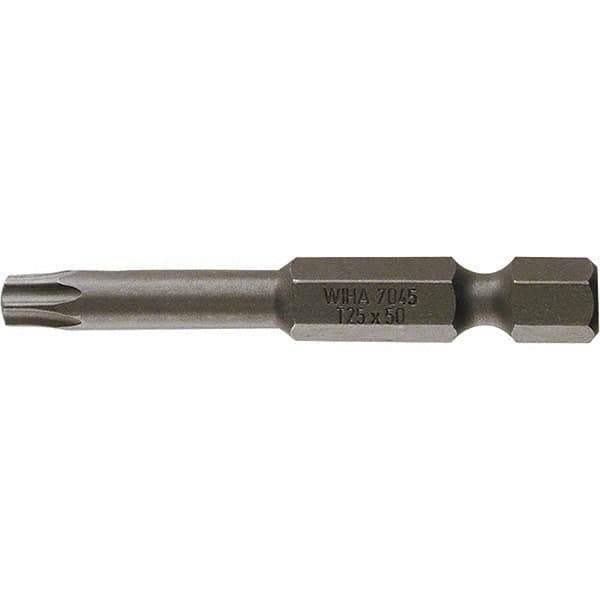 Wiha - T50 Power Bit - 1/4" Drive, 2" OAL - Industrial Tool & Supply
