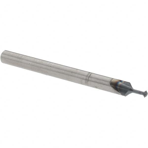 Accupro - 1/16° 1/16" Cut Diam, 0.031" Cut Width, 1/8" Shank, Solid Carbide Double-Angle Cutter - Industrial Tool & Supply
