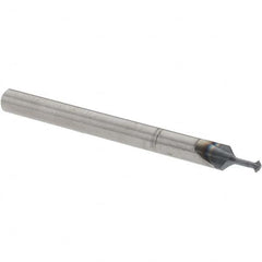 Accupro - 1/16° 1/16" Cut Diam, 0.031" Cut Width, 1/8" Shank, Solid Carbide Double-Angle Cutter - Industrial Tool & Supply