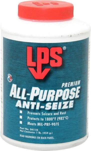 LPS - 1 Lb Can General Purpose Anti-Seize Lubricant - Molybdenum Disulfide, -65 to 1,800°F, Blue/Gray, Water Resistant - Industrial Tool & Supply