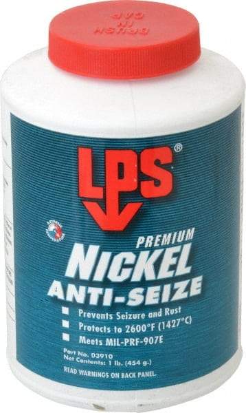 LPS - 1 Lb Can Extreme Temperature Anti-Seize Lubricant - Nickel, -65 to 2,600°F, Silver Gray, Water Resistant - Industrial Tool & Supply