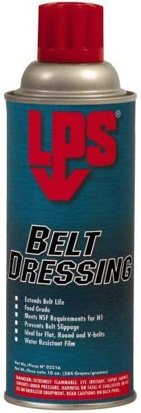 LPS - 10 Ounce Container Clear Aerosol, Belt and Conveyor Dressing - Food Grade, 352°F Max - Industrial Tool & Supply