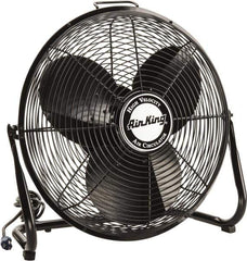 Air King - 18" Blade, 1/6 hp, 1,925, 2,575 & 3,400 CFM, Low Floor Stand Industrial Circulation Fan - Floor Stand, 110 Volts, 0.95/1.65 Amps, 3 Speed - Industrial Tool & Supply