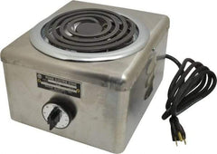 WAAGE - 10" Long x 8 Wide x 7" High, 115 Volt Hot Plate - 1 Burner, 1500 Watt, 13 Amps - Industrial Tool & Supply