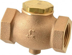 Conrader - 1" Bronze Check Valve - Inline, FNPT x FNPT - Industrial Tool & Supply