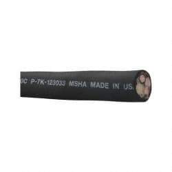 Made in USA - 250', 8/4 Gauge/Conductors, Black, Green, Red & White Indoor & Outdoor Replacement Cord - 0 Receptacles, 35 Amps, 600 Volts, UL SOOW - Industrial Tool & Supply