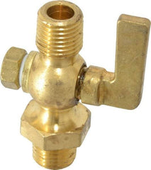 Conbraco - 1/4" Pipe, Lever Handle, MNPT x MNPT End Connection, Air Cock - 200 Max psi, Brass - Industrial Tool & Supply
