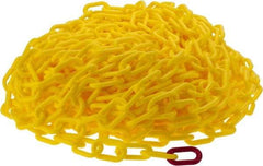 PRO-SAFE - 100' Long x 2" Wide Plastic Heavy-Duty Chain - Yellow - Industrial Tool & Supply