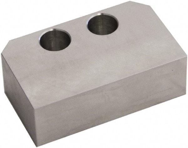 5th Axis - 3" Wide x 1" High x 1.2" Thick, Flat/No Step Vise Jaw - Soft, Aluminum, Manual Jaw, Compatible with V75100 Vises - Industrial Tool & Supply