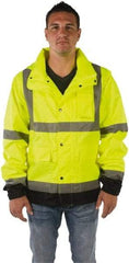 Utility Pro Wear - Size 5XL, Yellow, Rain Jacket - 5 Pockets - Industrial Tool & Supply