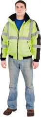 Utility Pro Wear - Size 4XL Cold Weather & High Visibility Jacket - Yellow, Polyester & Teflon, Zipper Closure - Industrial Tool & Supply