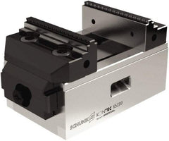 Schunk - 80mm Jaw Width, 130mm Max Jaw Opening, 28mm Throat Depth, Manual Precision Self Centering Vise - Industrial Tool & Supply