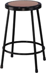 NPS - 24 Inch High, Stationary Fixed Height Stool - 14 Inch Deep x 14 Inch Wide, Hardboard Seat, Black - Industrial Tool & Supply