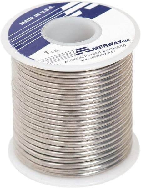Made in USA - 1/8 Inch Diameter, 96.5SN/3AG/.5CU, Lead Free Solder - 1 Lb., 10 Gauge - Exact Industrial Supply