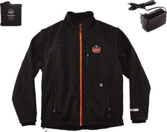 Ergodyne - Size L Heated & Cold Weather Jacket - Black, Polyester, Zipper Closure, 38 to 42" Chest - Industrial Tool & Supply