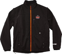Ergodyne - Size XL Heated & Cold Weather Jacket - Black, Polyester, Zipper Closure, 42 to 46" Chest - Industrial Tool & Supply