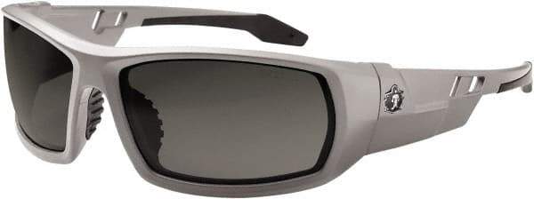 Ergodyne - Smoke Lenses, Framed Safety Glasses - Uncoated Lenses, Size Universal, Wrap Around - Industrial Tool & Supply