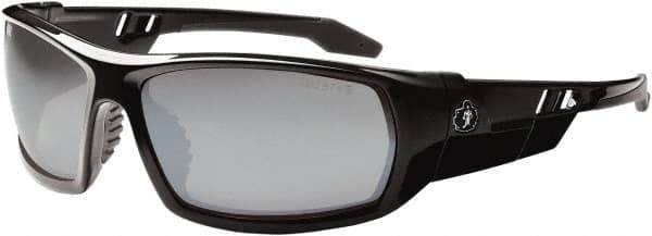 Ergodyne - Silver Lenses, Framed Safety Glasses - Uncoated Lenses, Size Universal, Wrap Around - Industrial Tool & Supply