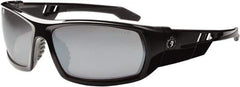 Ergodyne - Silver Lenses, Framed Safety Glasses - Uncoated Lenses, Size Universal, Wrap Around - Industrial Tool & Supply