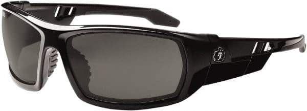 Ergodyne - Smoke Lenses, Framed Safety Glasses - Anti-Fog, Size Universal, Wrap Around - Industrial Tool & Supply