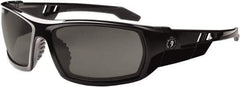 Ergodyne - Smoke Lenses, Framed Safety Glasses - Uncoated Lenses, Size Universal, Wrap Around - Industrial Tool & Supply