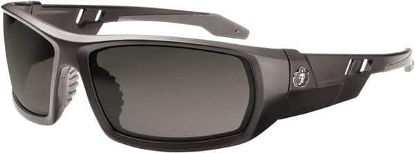 Ergodyne - Smoke Lenses, Framed Safety Glasses - Uncoated Lenses, Size Universal, Wrap Around - Industrial Tool & Supply