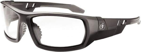 Ergodyne - Clear Lenses, Framed Safety Glasses - Uncoated Lenses, Size Universal, Wrap Around - Industrial Tool & Supply