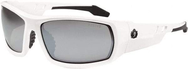 Ergodyne - Silver Lenses, Framed Safety Glasses - Uncoated Lenses, Size Universal, Wrap Around - Industrial Tool & Supply