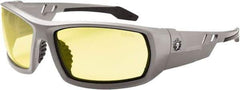Ergodyne - Yellow Lenses, Framed Safety Glasses - Uncoated Lenses, Size Universal, Wrap Around - Industrial Tool & Supply