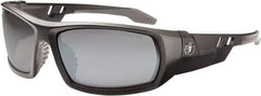 Ergodyne - Silver Lenses, Framed Safety Glasses - Uncoated Lenses, Size Universal, Wrap Around - Industrial Tool & Supply