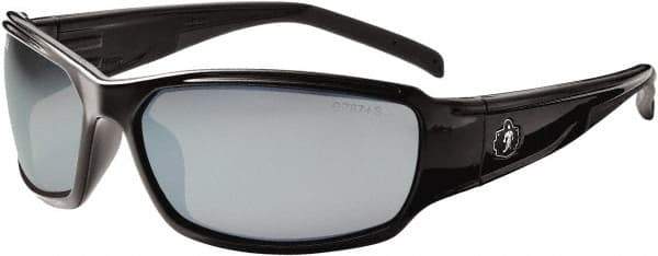 Ergodyne - Silver Lenses, Framed Safety Glasses - Uncoated Lenses, Size Universal, Wrap Around - Industrial Tool & Supply