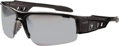 Ergodyne - Silver Lenses, Framed Safety Glasses - Uncoated Lenses, Size Universal, Wrap Around - Industrial Tool & Supply