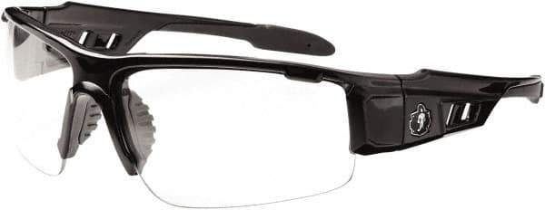Ergodyne - Clear Lenses, Framed Safety Glasses - Uncoated Lenses, Size Universal, Wrap Around - Industrial Tool & Supply