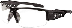 Ergodyne - Clear Lenses, Framed Safety Glasses - Uncoated Lenses, Size Universal, Wrap Around - Industrial Tool & Supply