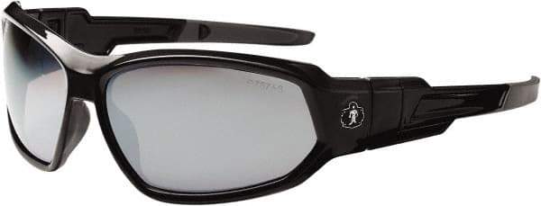 Ergodyne - Silver Lenses, Framed Safety Glasses - Uncoated Lenses, Size Universal, Wrap Around - Industrial Tool & Supply