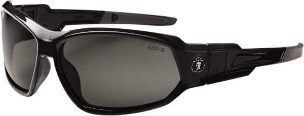 Ergodyne - Smoke Lenses, Framed Safety Glasses - Uncoated Lenses, Size Universal, Wrap Around - Industrial Tool & Supply